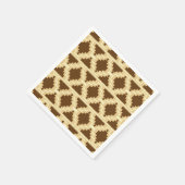 Ikat Aztec Pattern - Tan, brown and crème Servet (Hoek)