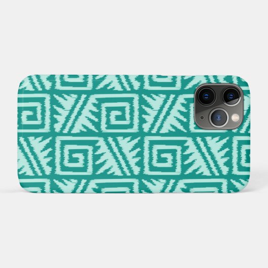 Ikat Aztec Pattern - Turquoise en Aqua Case-Mate iPhone Case (Achterkant (horizontaal))