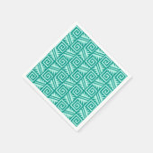 Ikat Aztec Pattern - Turquoise en Aqua Servetten (Hoek)