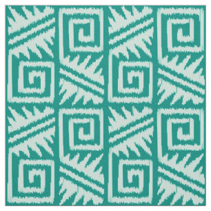 Ikat Aztec - Seafoam Green Stof