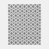 Ikat Aztec-stam - Donkergrijs en lichtgrijs Fleece Deken (Voorkant)