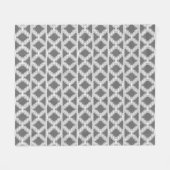 Ikat Aztec-stam - Donkergrijs en lichtgrijs Fleece Deken (Voorkant (Horizontaal))
