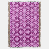 Ikat Aztec Tribal - Amethyst Paars en Violet Deken (Voorkant Verticaal)