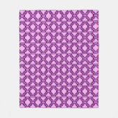 Ikat Aztec Tribal - Amethyst Paars en Violet Fleece Deken (Voorkant)