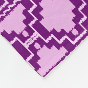Ikat Aztec Tribal - Amethyst Paars en Violet Fleece Deken