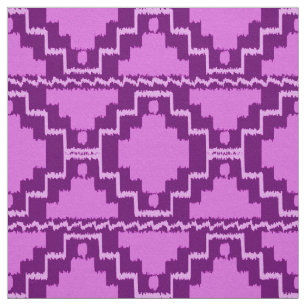 Ikat Aztec Tribal - Amethyst Paars en Violet Stof