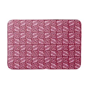 Ikat Aztec Tribal - Bourgogne en roze Badmat
