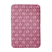 Ikat Aztec Tribal - Bourgogne en roze Badmat (Voorkant Verticaal)