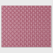 Ikat Aztec Tribal - Bourgogne en roze Cadeaupapier (Vlak)