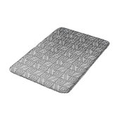Ikat Aztec Tribal - Charool en Silver Grey Badmat (Gekanteld)
