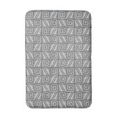 Ikat Aztec Tribal - Charool en Silver Grey Badmat (Voorkant Verticaal)