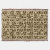 Ikat Aztec Tribal - Donkerbruin en Tan Deken (Voorkant)