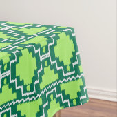 Ikat Aztec Tribal - Forest and Lime Green Tafelkleed (Voorbeeld)