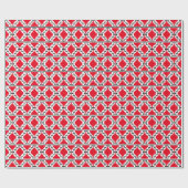 Ikat Aztec Tribal - Rood, zwart en wit Cadeaupapier (Vlak)