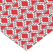 Ikat Aztec Tribal, rood, zwart en wit Korte Tafelloper (Hoek)