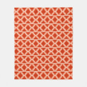 Ikat Aztec Tribal - Rust, Oranje en wit Fleece Deken (Voorkant)