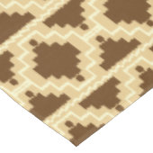 Ikat Aztec Tribal - Tan, bruin en room Tafelkleed (Gekanteld)