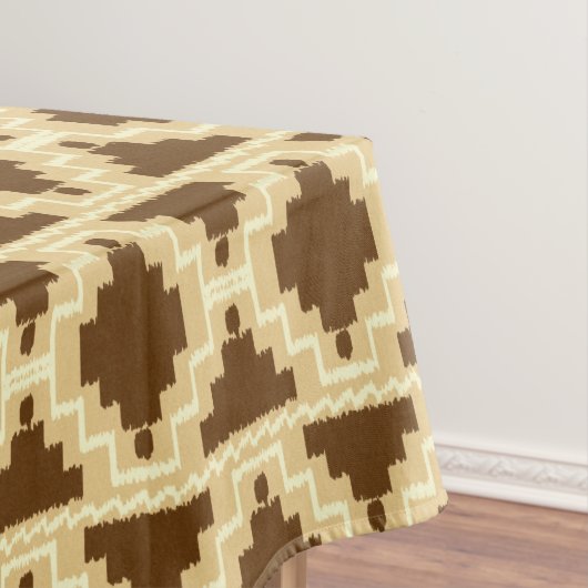 Ikat Aztec Tribal - Tan, bruin en room Tafelkleed (Voorbeeld)