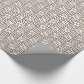 Ikat Aztec Tribal - Taupe Tan en Cream Cadeaupapier (Hoek)