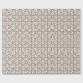 Ikat Aztec Tribal - Taupe Tan en Cream Cadeaupapier (Vlak)