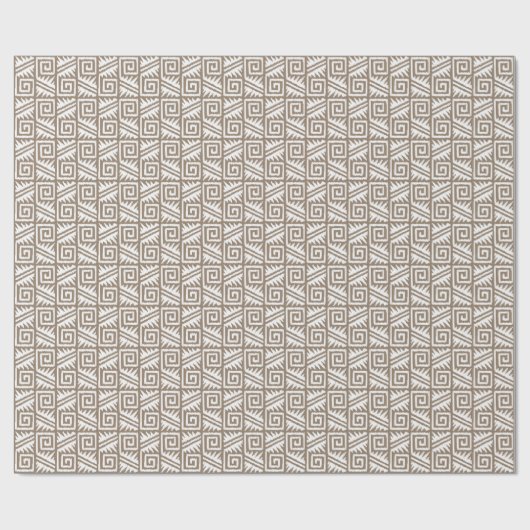 Ikat Aztec Tribal - Taupe Tan en Cream Cadeaupapier (Vlak)