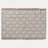 Ikat Aztec Tribal - Taupe Tan en Cream Deken (Voorkant)
