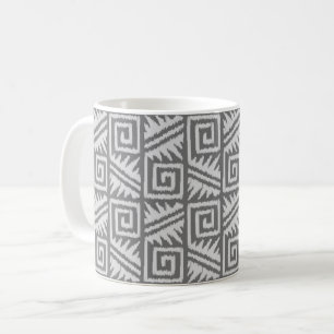 Ikat Aztekenpatroon - Tinten van Grijs Koffiemok