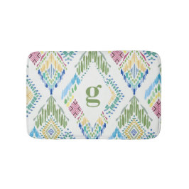 Ikat Bloemen Naadloos Patroon Badmat