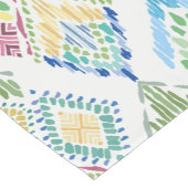 Ikat Bloemen Naadloos Patroon Korte Tafelloper (Hoek)