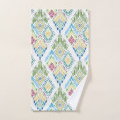 Ikat Bloemen Naadloos Patroon Modern Monogram Bad Handdoek (Handdoek)