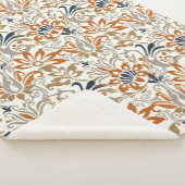 Ikat Bloemen Paisley Naadloos Patroon Sherpa Deken (3/4)