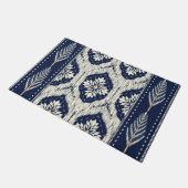 Ikat Bloemen Paisley Patroon Deurmat (Schuin)