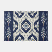 Ikat Bloemen Paisley Patroon Deurmat (Voorkant)