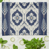 Ikat Bloemen Paisley Patroon Theedoek (Gevouwen)