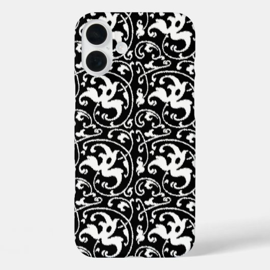 Ikat Bloemendamasker - Zwart en Wit Case-Mate iPhone Case (Achterkant)
