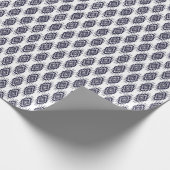 Ikat Boho Aztec Textiel Motief Cadeaupapier (Hoek)