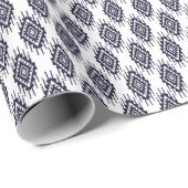 Ikat Boho Aztec Textiel Motief Cadeaupapier (Rol Hoek)