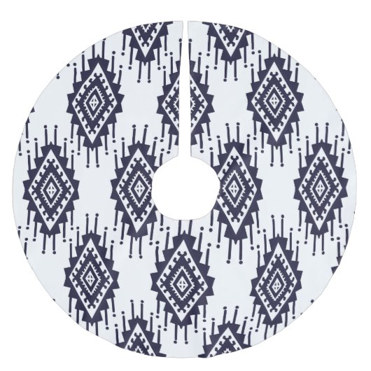 Ikat Boho Aztec Textiel Motief Kerstboom Rok (Voorkant)