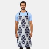 Ikat Boho Aztec Textiel Motief Schort (Gedragen)