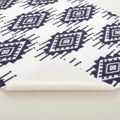 Ikat Boho Aztec Textiel Motief Sherpa Deken (3/4)