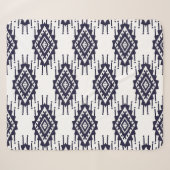 Ikat Boho Aztec Textiel Motief Sherpa Deken (Voorkant (horizontaal))