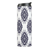 Ikat Boho Aztec Textiel Motief Thermosbeker (Gedraaid links)