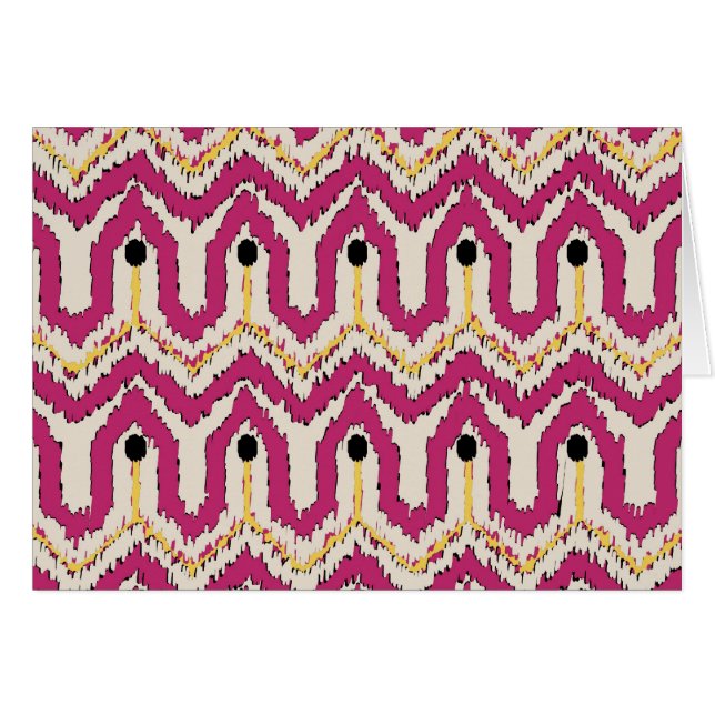 Ikat Border Art Card (Voorkant Horizontaal)