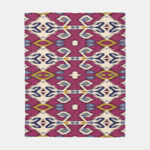 Ikat Chevron: Etnische elegantie Fleece Deken