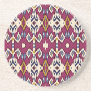 Ikat Chevron: Etnische elegantie Zandsteen Onderzetter