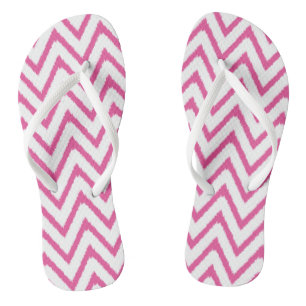 Ikat Chevron in roze   Sandalen Teenslippers