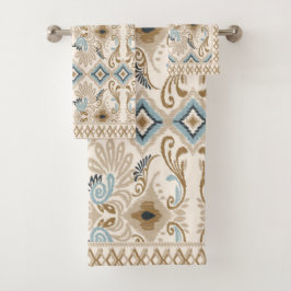 Ikat Chevron Paisley Bad Handdoek