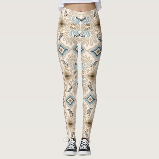 Ikat Chevron Paisley Leggings (Voorkant)