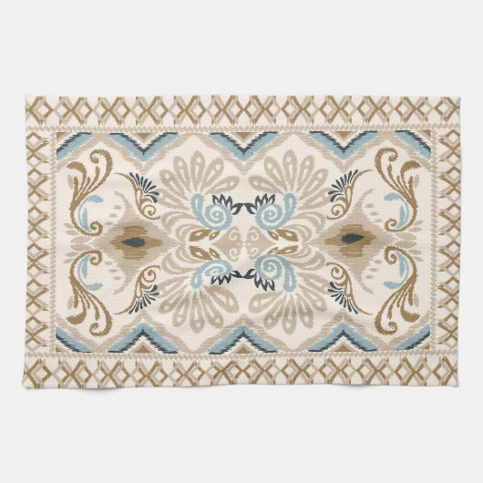 Ikat Chevron Paisley Theedoek (Horizontaal)