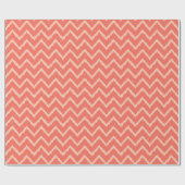 Ikat Chevron Pattern - Coral oranje en perzik Cadeaupapier (Vlak)